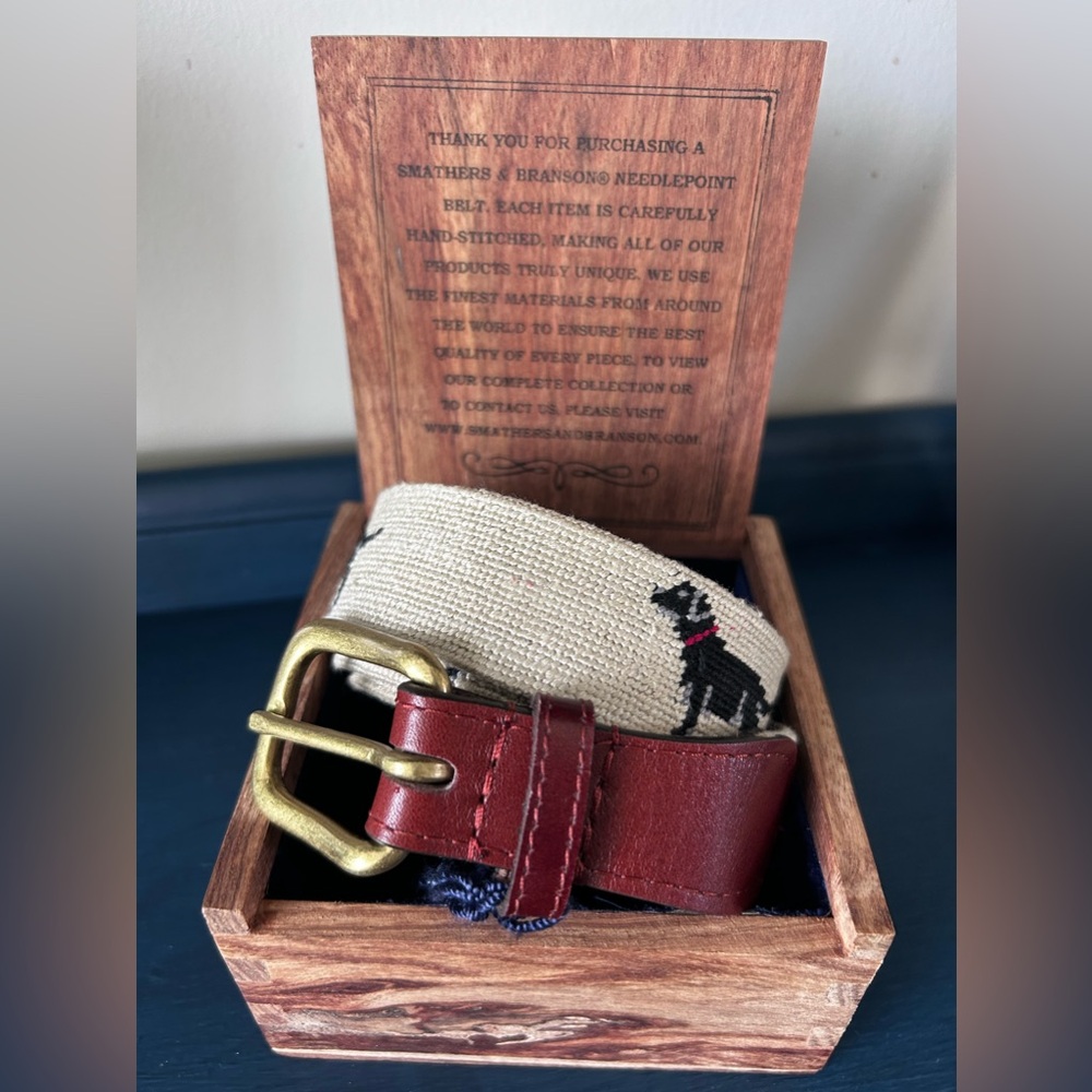 Smathers & Branson black lab Belt size 42